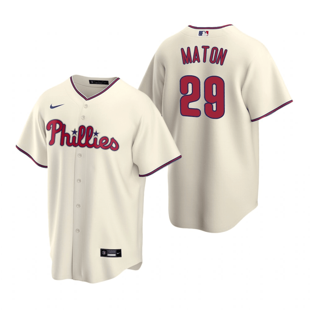 Philadelphia Phillies Alternate Cream Baseball Player Jersey — Ecustomily