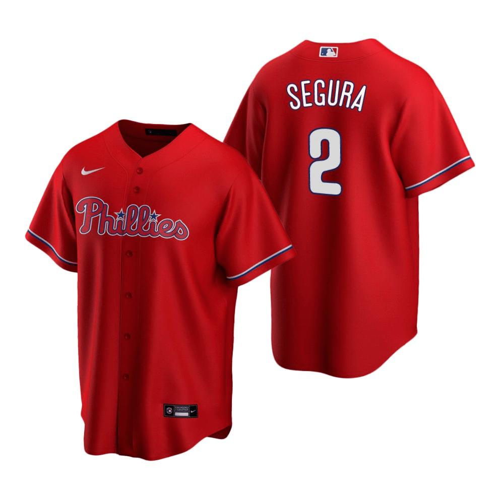 Jean Segura Philadelphia Phillies Alternate Red Baseball Player