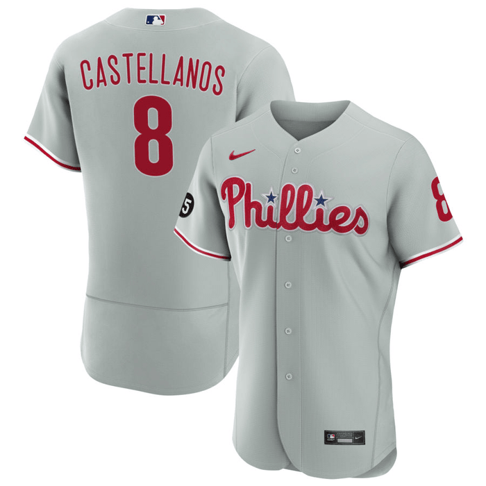 Nick Castellanos Philadelphia Phillies Road Gray Baseball Player Jerse —  Ecustomily