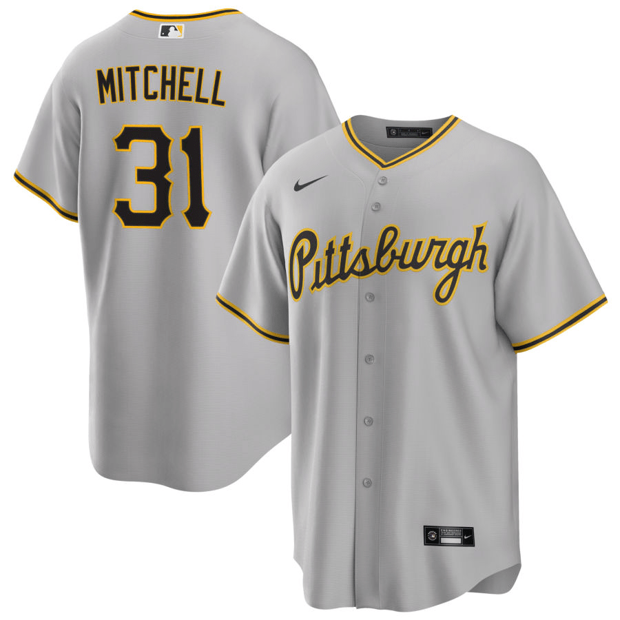 Cal Mitchell Pittsburgh Pirates Home White Baseball Player Jersey —  Ecustomily