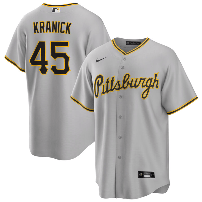 Max Kranick Pittsburgh Pirates Road Gray Baseball Player Jersey — Ecustomily