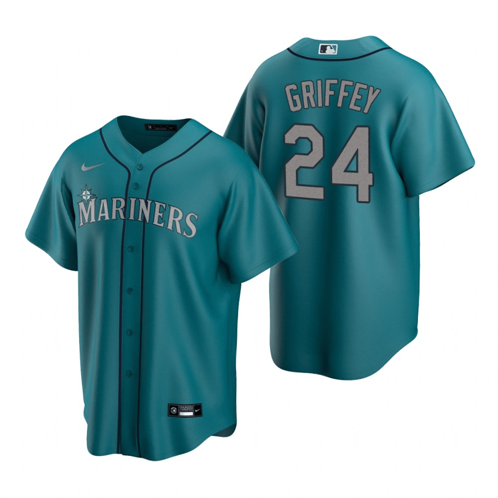 Ken Griffey Jr. #24 Seattle Mariners Aqua Alternate Jersey - Cheap MLB  Baseball Jerseys