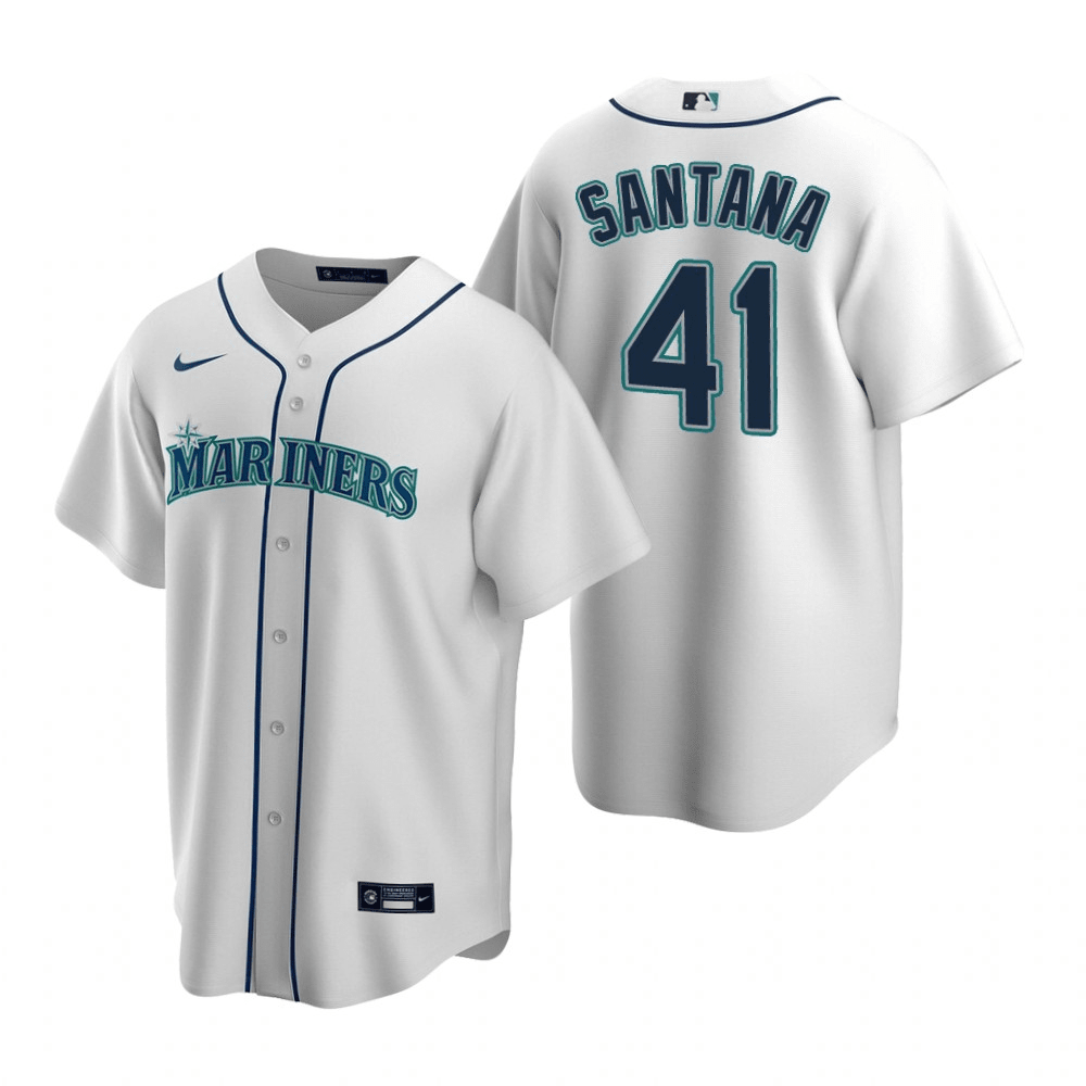 Carlos Santana Seattle Mariners Home White Baseball Player Jersey —  Ecustomily