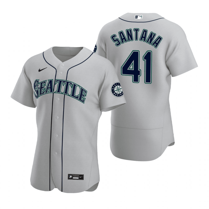 Carlos Santana Seattle Mariners Road Gray Baseball Player Jersey