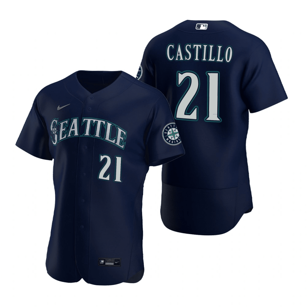 Luis Castillo Seattle Mariners Alternate Navy Baseball Player Jersey —  Ecustomily