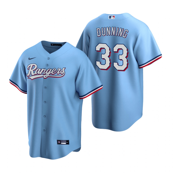 Dane Dunning Texas Rangers Alternate Royal Baseball Player Jersey —  Ecustomily