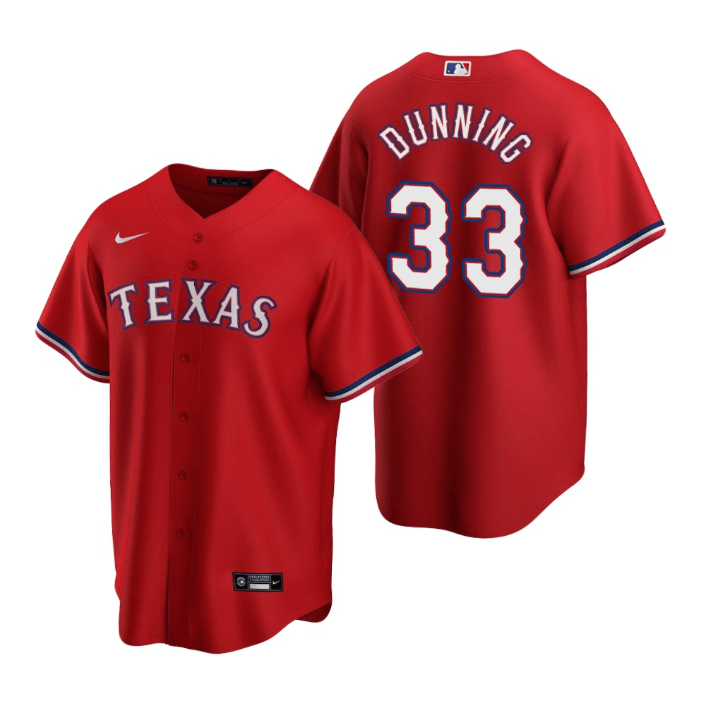 Dane Dunning Texas Rangers Alternate Royal Baseball Player Jersey —  Ecustomily