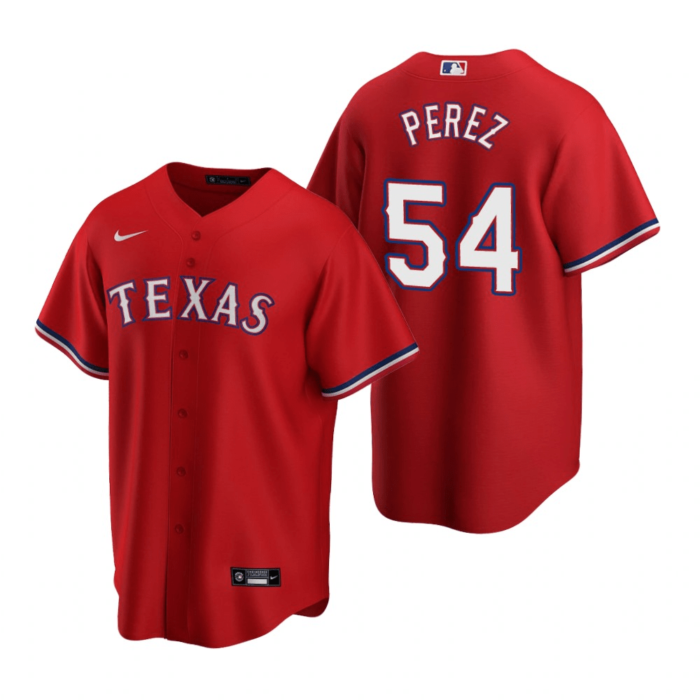 Texas Rangers Martin Perez Red Authentic Women's Alternate Player Jersey  S,M,L,XL,XXL,XXXL,XXXXL