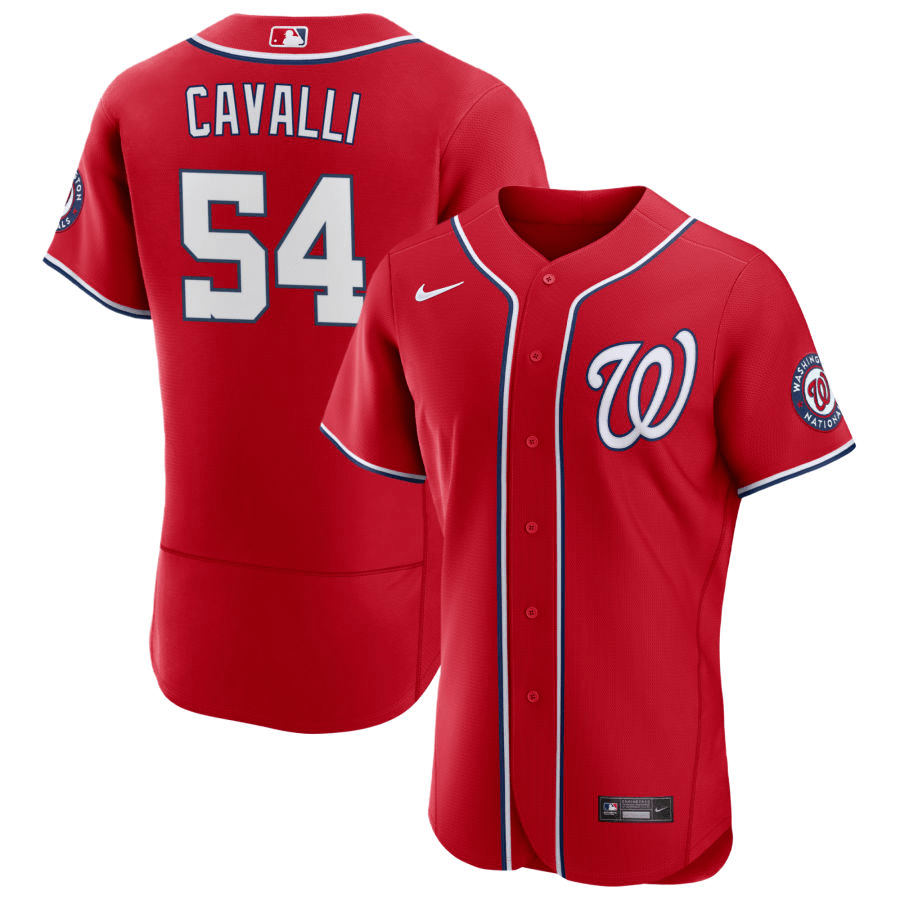 Cade Cavalli Game-Used City Navy Script Jersey - Worn During MLB