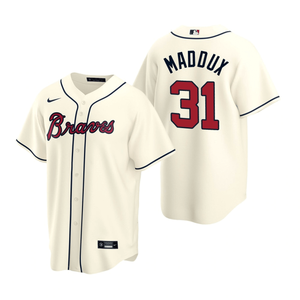 Greg Maddux Atlanta Braves Alternate Red Baseball Player Jersey — Ecustomily