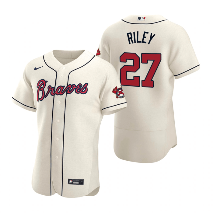 Beige MLB Atlanta Braves Baseball Jersey Gift For Best Friend