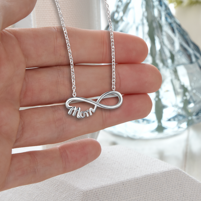 To The Woman Who Carried Me For 9 Months - Gift For Mom, Mother's Day Gift - Infinity Mom Necklace with Message Card