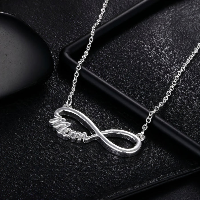 Wrap This Necklace Around Your Neck - Gift For Mom, Mother's Day Gift - Infinity Mom Necklace with Message Card