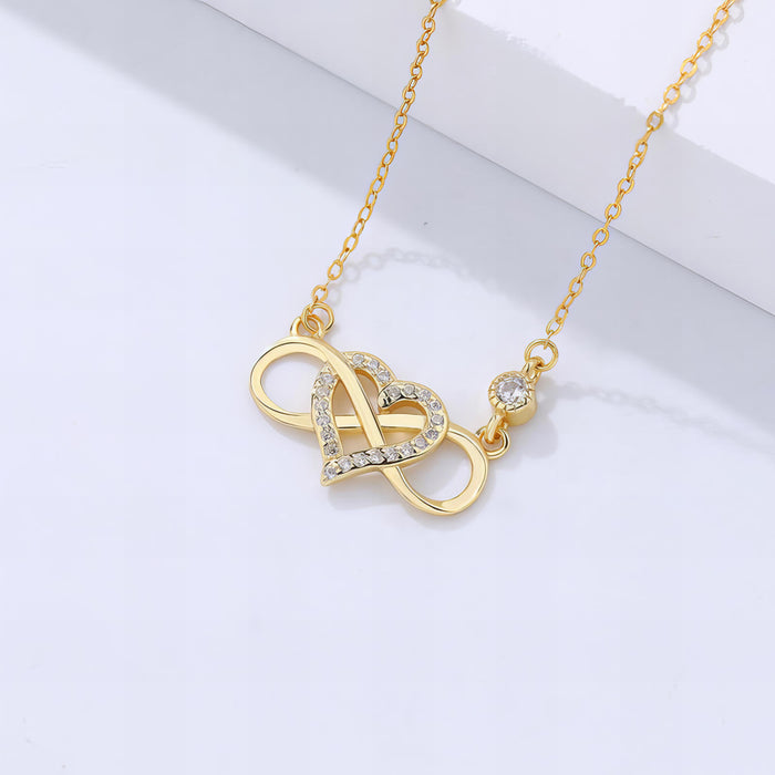 Only An Aunt Gives Hurt Like A Mother - Gift For Aunt From Niece, Mother's Day Gift - Infinity Heart Necklace with Message Card