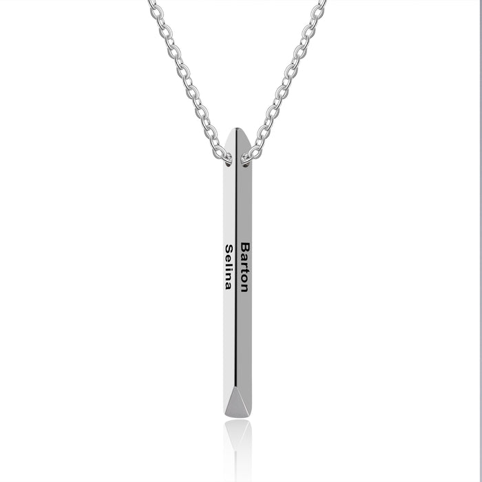 My Children My Forever Love - Gift For Dad, Father's Day Gift - Personalized Names Vertical Bar Necklace