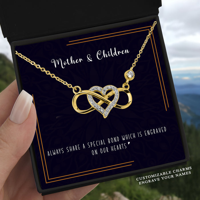 Always Share A Special Bond - Gift For Mom, Mother's Day Gift - Infinity Heart Necklace with Message Card