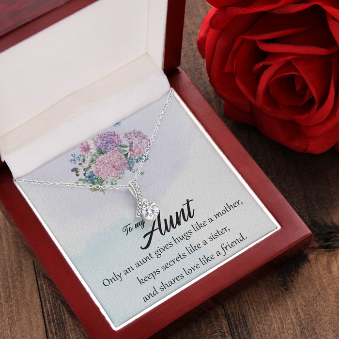 Only An Aunt Gives Hurt Like A Mother - Gift For Aunt From Niece, Mother's Day Gift - Alluring Necklace with Message Card
