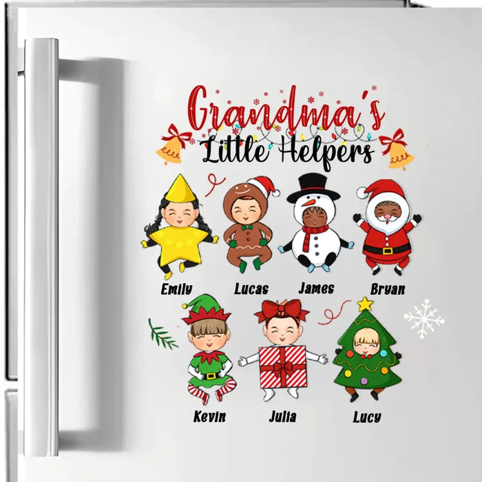 Grandma's Little Helpers - Personalized Sticker Decal - Christmas Gift For Grandma