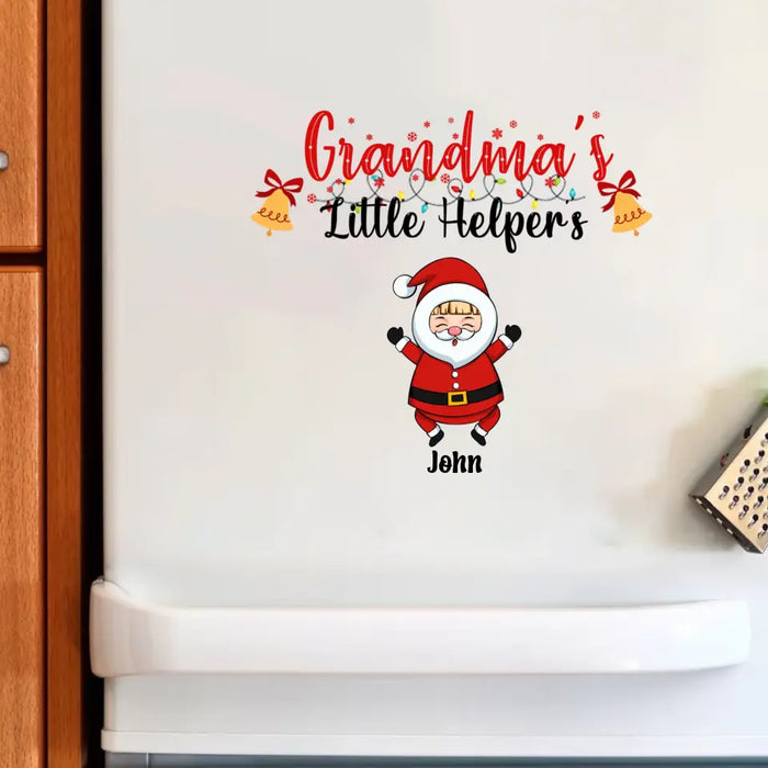 Grandma's Little Helpers - Personalized Sticker Decal - Christmas Gift For Grandma