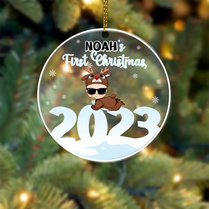 Baby's First Christmas - Personalized Acrylic Ornament - Christmas Gift For Family
