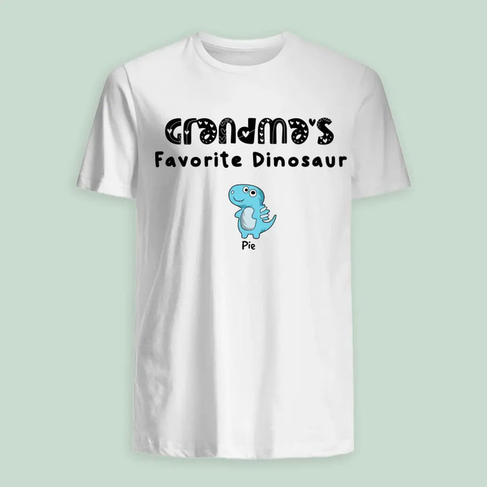 Grandma's Favorite Dinosaurs - Personalized Tshirt - Christmas Gift For Grandma