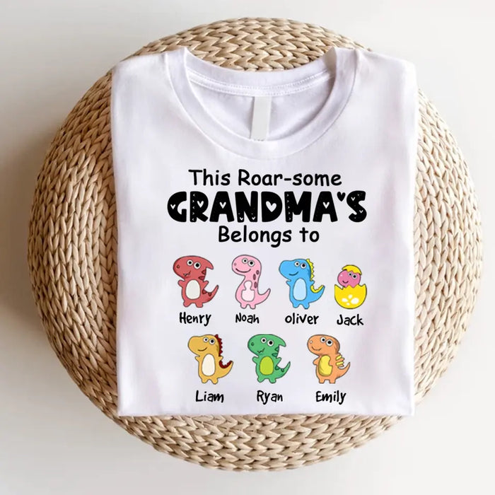 This Roar-some Grandma's Belongs To - Personalized Tshirt - Christmas Gift For Grandma copy