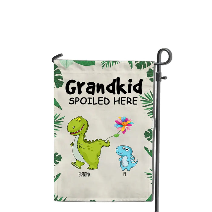 Grandkids Spoiled Here - Personalized Flag - Christmas Gift For Grandma