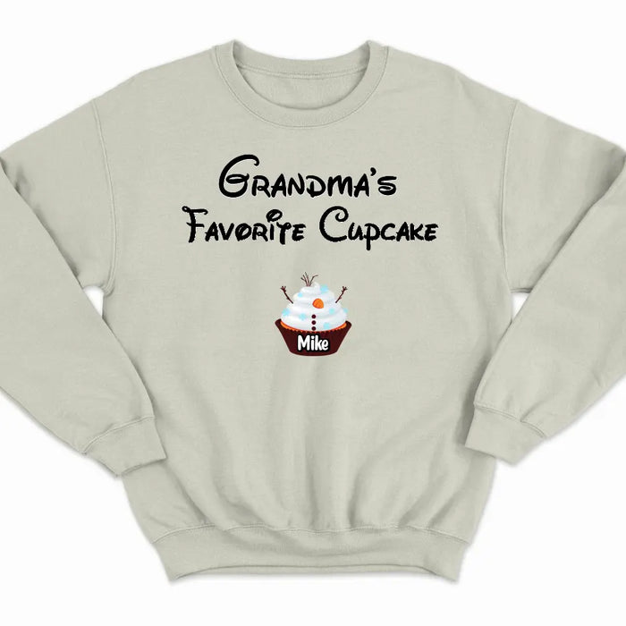 Grandma's Favorite Cupcakes - Personalized Shaped Acrylic Ornament - Christmas Gift For Grandma, Grandpa