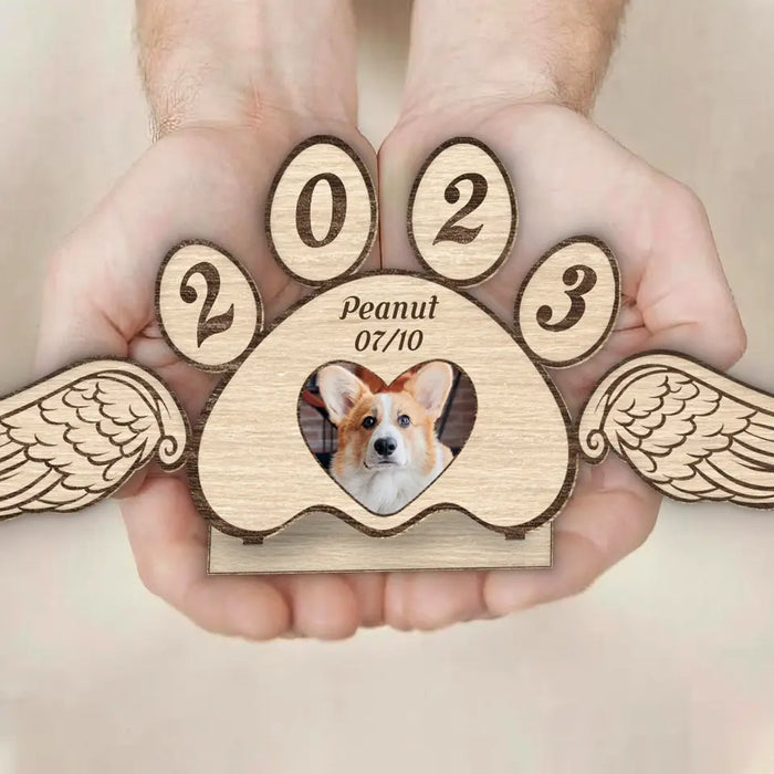 In Loving Memory 2023 - Personalized Wood Standing - Gift For Dog Lovers