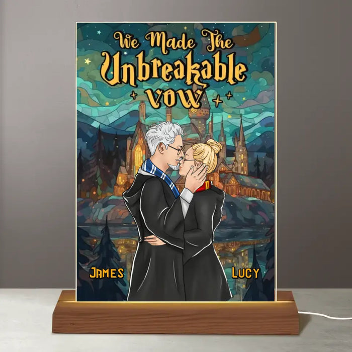We Made The Unbreakable Vow - Personalized Night Light - Christmas Gift For Couples