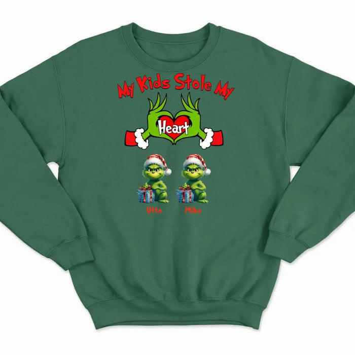 My Kids Stole My Heart - Personalized Sweatshirt - Christmas Gift For Grandma, Grandpa