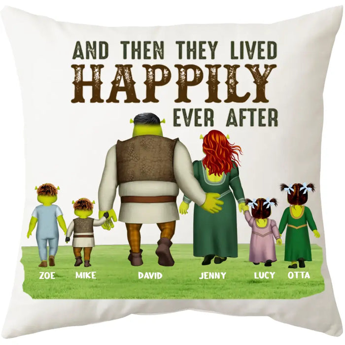 Happily Ever After - Personalized Pillow - Christmas Gift For Family
