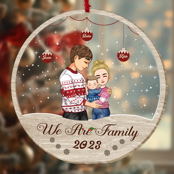 2023 We Are Family - Personalized Shaped Acrylic & Wooden Ornament - Christmas Gift For Family
