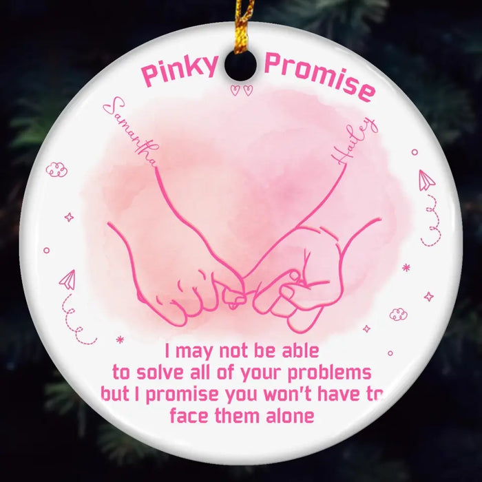 Pinky Promise - Personalized Ceramic Ornament - Gift For Besties, Friends