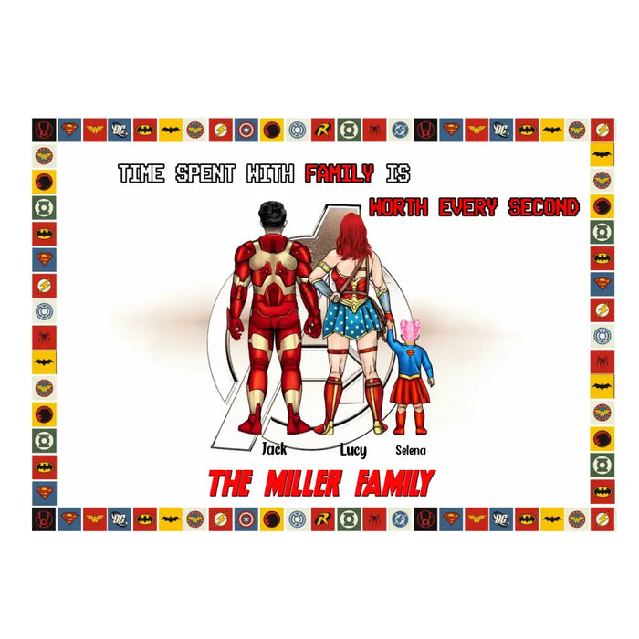 The Family Is Full Of Superheroes - Personalized Rectangle Puzzle - Chritstmas Gift For Family