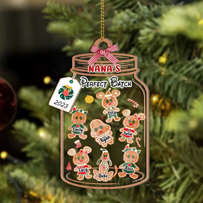 Grandma's Little Cookies - Personalized Shaped Acrylic Ornament - Christmas Gift For Grandma, Grandpa, Grandparents