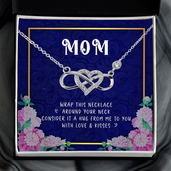 Wrap This Necklace Around Your Neck - Gift For Mom, Mother's Day Gift - Infinity Heart Necklace with Message Card