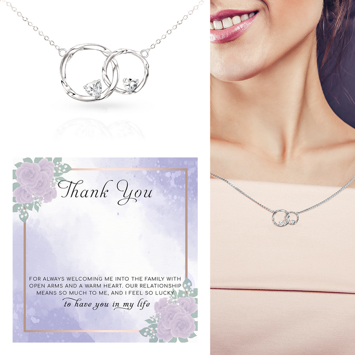 I Feel So Lucky To Have You In My Life - Gift For Mother, Mother's Day Gift - Interlocking Ring Necklace with Message Card