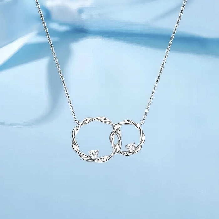 Thank You For Understanding Me - Gift For Mother, Mother's Day Gift - Interlocking Ring Necklace with Message Card