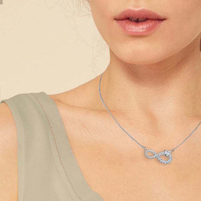 Only An Aunt Gives Hurt Like A Mother - Gift For Aunt From Niece, Mother's Day Gift - Infinity Cubic Necklace with Message Card
