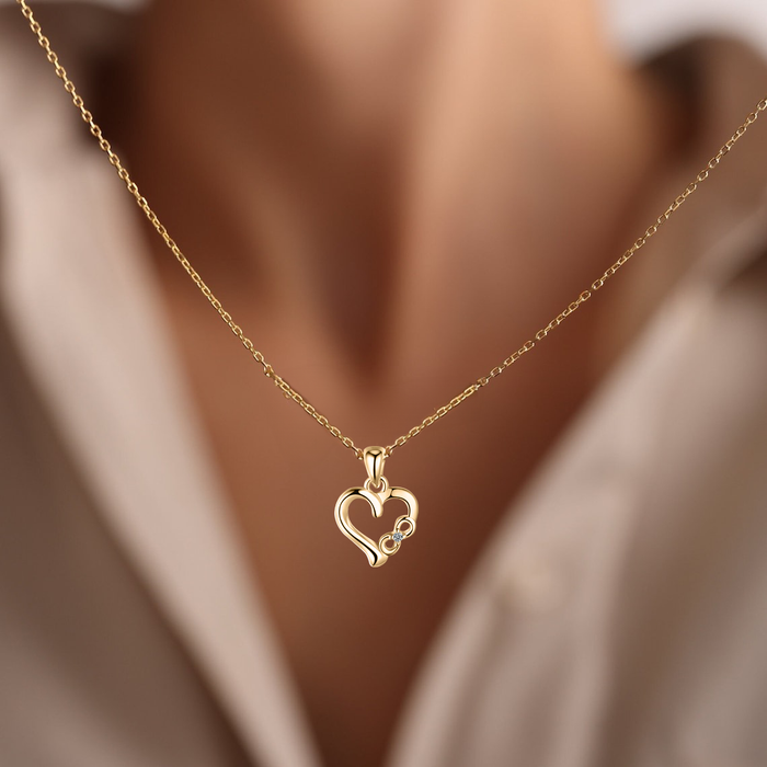You Both Fill My Heart With So Much Love - Gift For Daughter, First Mother's Day Gift - S925 Dainty Chain Necklace with Message Card