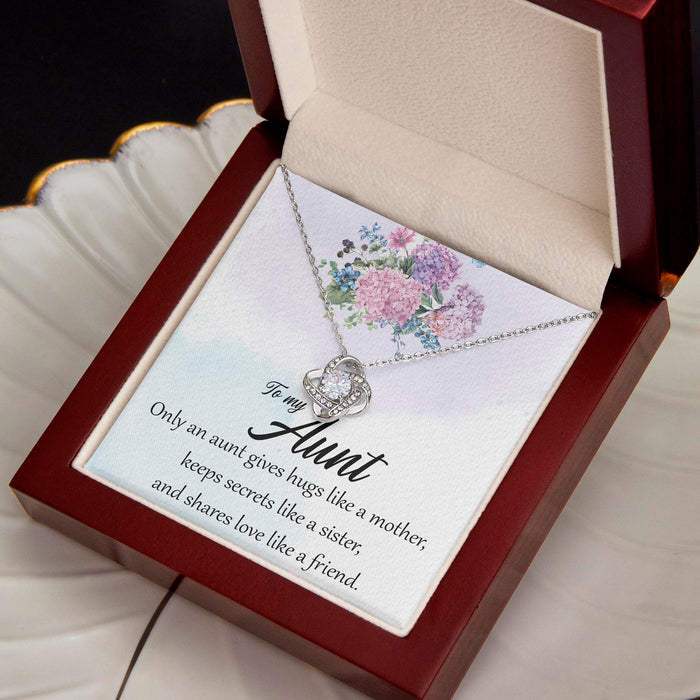 Only An Aunt Gives Hurt Like A Mother - Gift For Aunt From Niece, Mother's Day Gift - Forever Love Necklace with Message Card