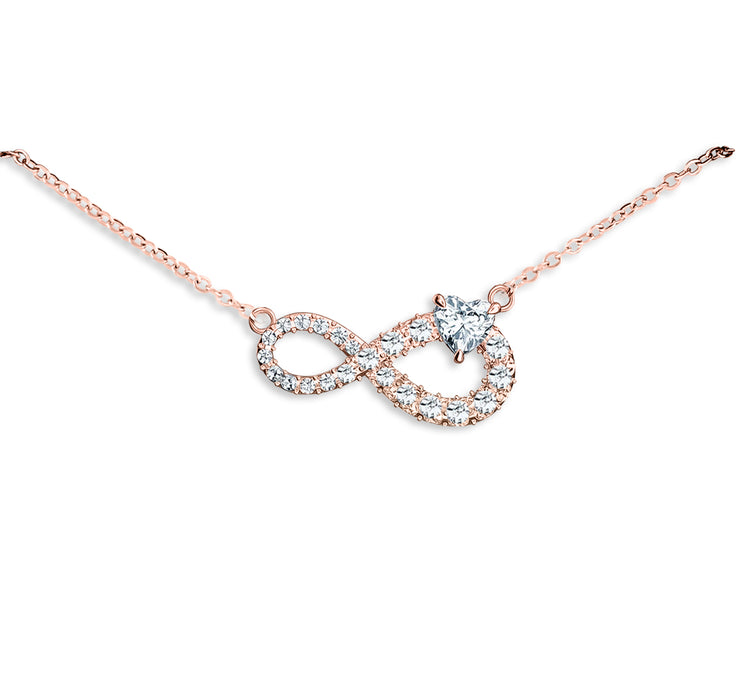 We Are Bound By Each Others' Beating Heart - Gift For Mom, Mother's Day Gift - Infinity Cubic Necklace with Message Card