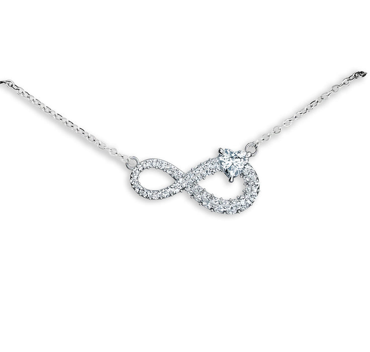 To My Beautiful Step Mom - Gift For Stepmom, Bonus Mom, Mother's Day Gift - Infinity Cubic Necklace with Message Card