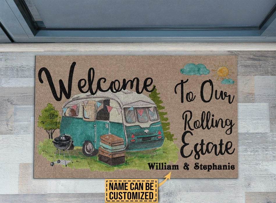 Personalized Camping To Our Rolling Estate Doormat