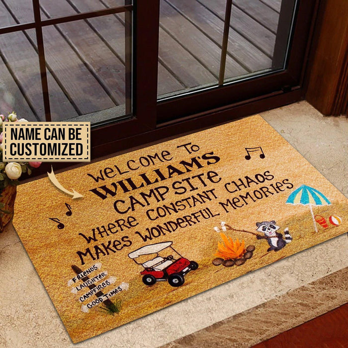 Personalized Camping Welcome To Campsite Doormat