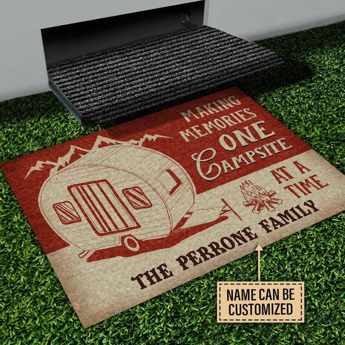 Personalized Camping One Campsite At A Time Doormat