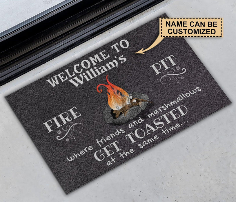 Personalized Camping Welcome To Fire Pit Doormat