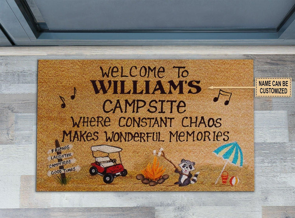 Personalized Camping Welcome To Campsite Doormat