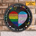 This Is Us - LGBT Support Personalized Round Wood Sign
